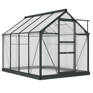 Garden greenhouse with sliding door