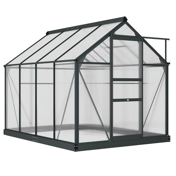 Garden greenhouse with sliding door