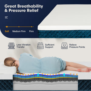 10-inch mattress with jacquard fabric cover in a box - full size