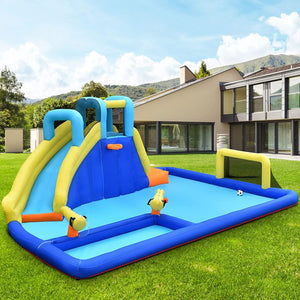 6-in-1 inflatable water slides with blower for children