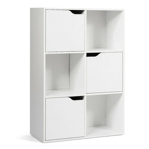 6-cube wooden storage shelves