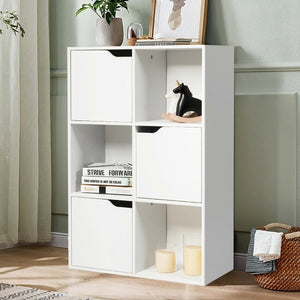 6-cube wooden storage shelves