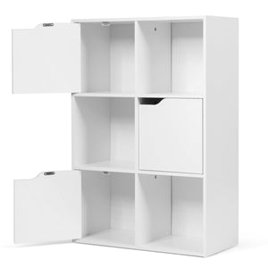 6-cube wooden storage shelves