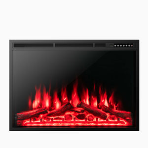 37-inch built-in electric fireplace with adjustable flames
