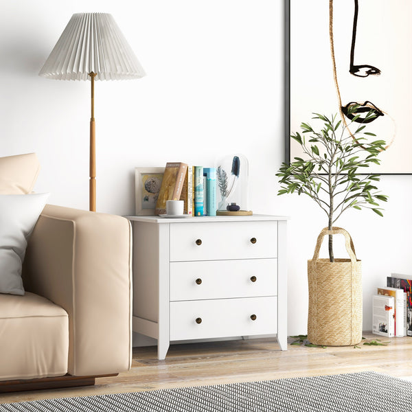 Commode à 3 tiroirs avec table de chevet