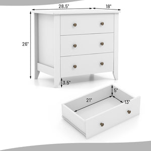Commode à 3 tiroirs avec table de chevet