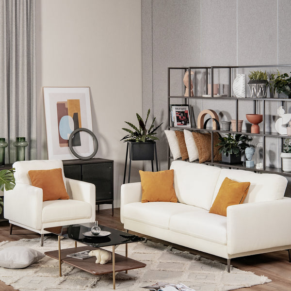 Chaise d'appoint rembourrée moderne avec coussin de dossier amovible