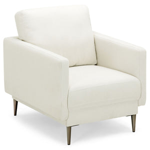Chaise d'appoint rembourrée moderne avec coussin de dossier amovible
