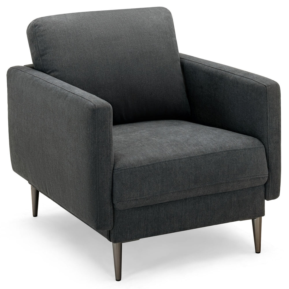 Chaise d'appoint rembourrée moderne avec coussin de dossier amovible