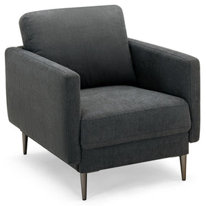 Chaise d'appoint rembourrée moderne avec coussin de dossier amovible