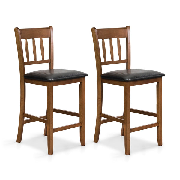 Ensemble de 2 chaises de bar de 25 5 pouces de hauteur avec dossier et siège rembourré - Default Title