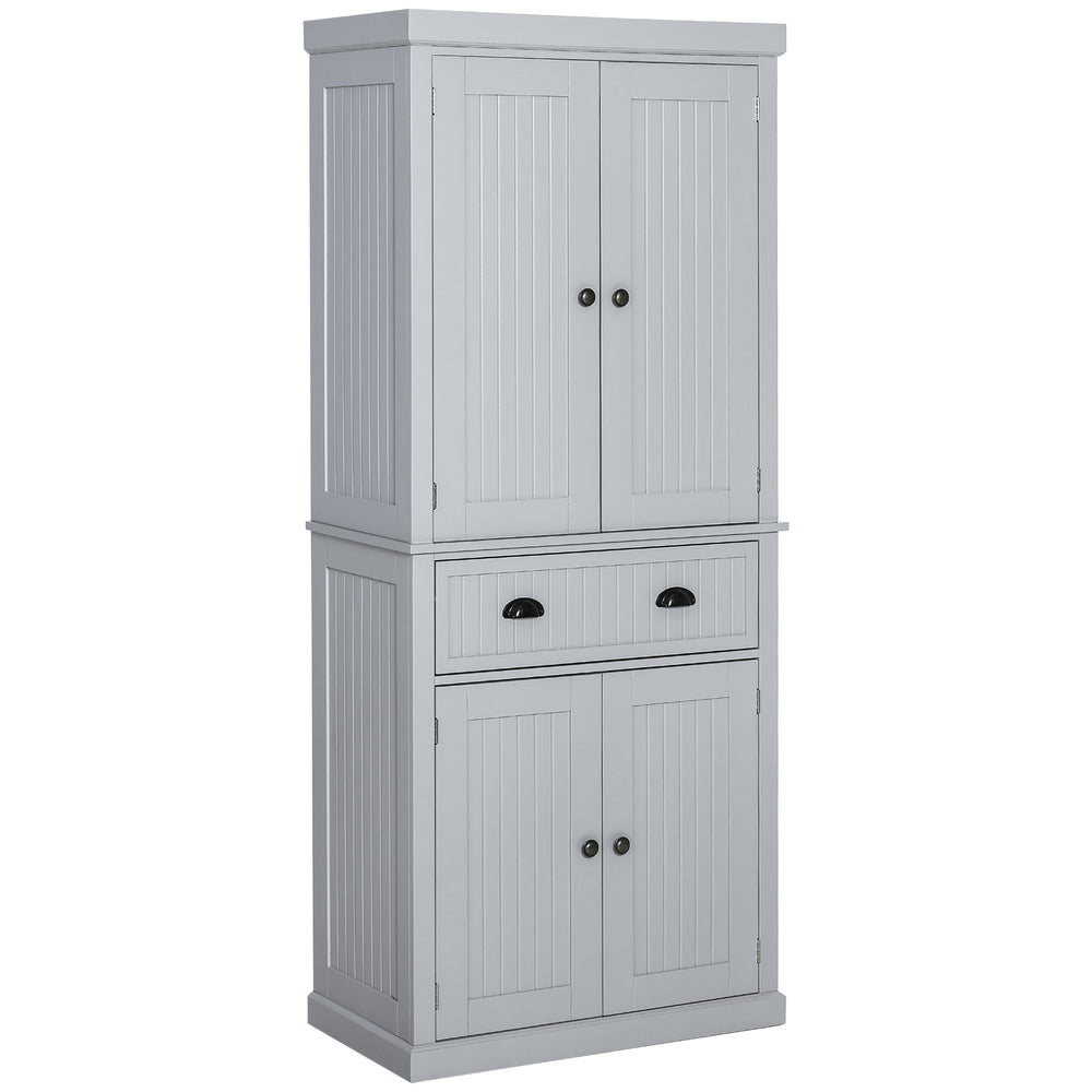 72" Pantry with Drawer, Doors, Gray