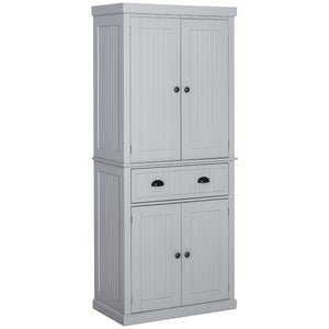 72" Pantry with Drawer, Doors, Gray