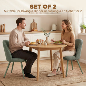 Velvet dining chairs – Set of 2, green