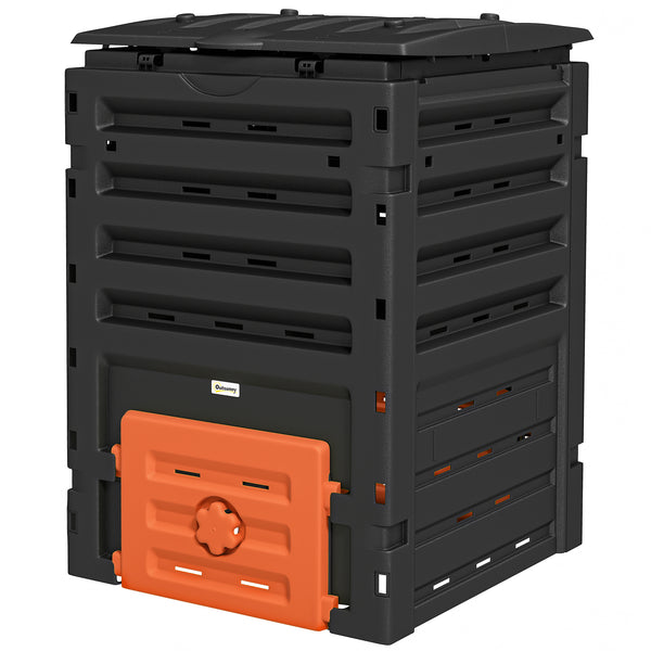 450 L Outdoor Composter with Aeration System, (120 Gallons), Orange