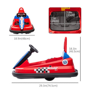 6V Bumper Car, Red