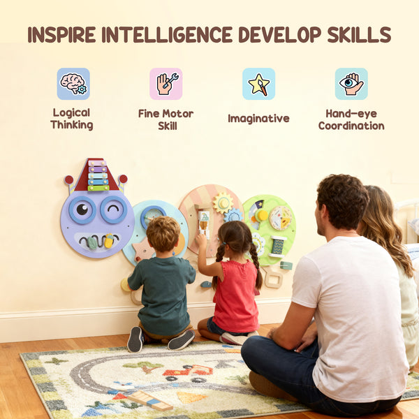 7-in-1 Caterpillar Sensory Wall