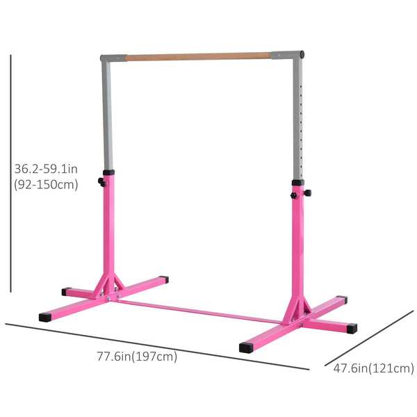 Professional gymnastics bar for children, pink