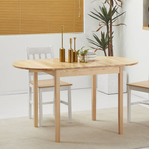Drop-leaf kitchen table for small spaces, natural