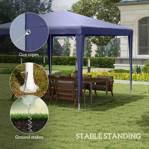 Portable 10 x 10 Party Tent, Dark Blue