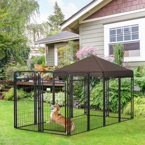 Outdoor enclosure with waterproof canopy