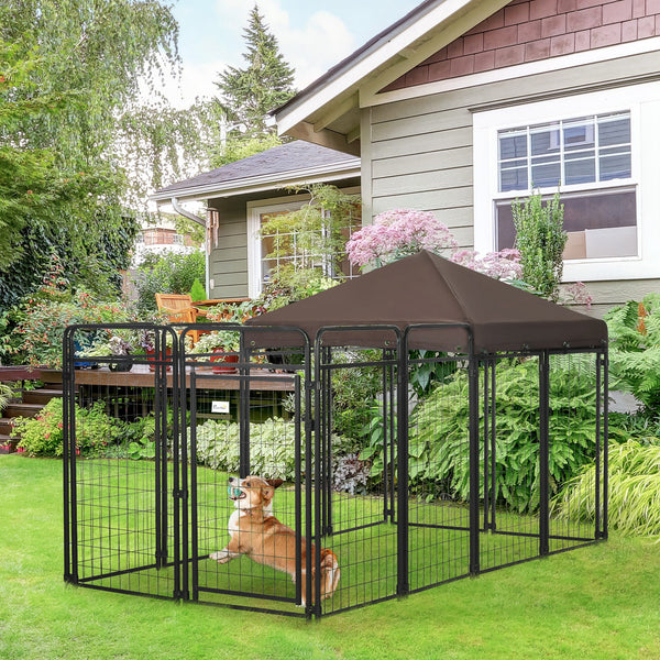 Outdoor enclosure with waterproof canopy