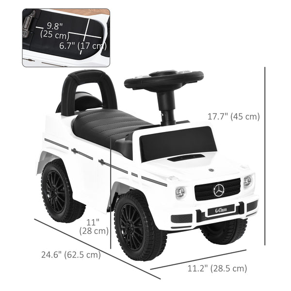 Mercedes-Benz G350 Licensed Kids Push Car, White