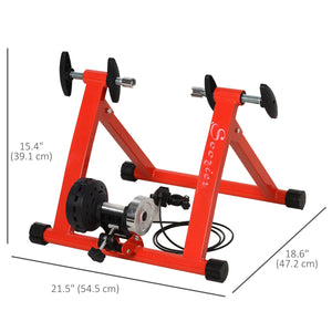 Magnetic indoor bike rack, red
