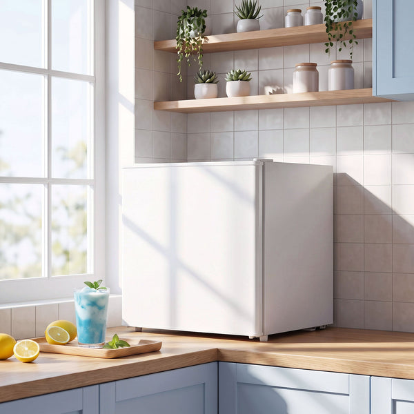 46L Mini Fridge with Reversible Door, White