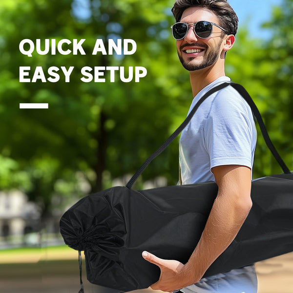 Double Camping Chair with Cup Holders and Carry Bag, Load Capacity: 250 kg, Navy Blue