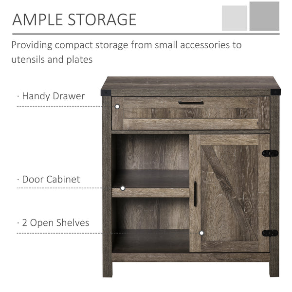Modern farmhouse rustic storage buffet, in dark oak