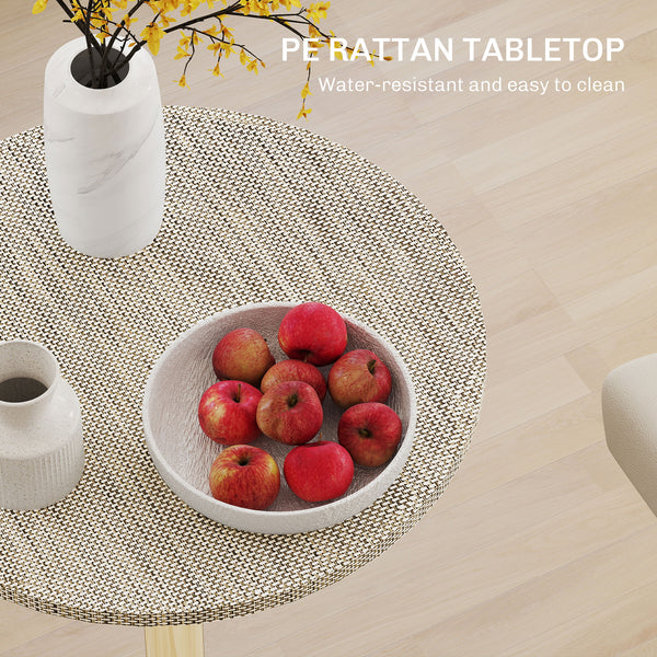 Adjustable bar table with synthetic rattan top and steel base, grey