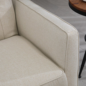 Convertible sofa bed in tufted fabric with adjustable backrest, beige