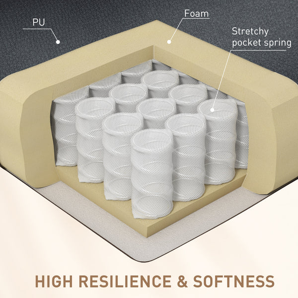 Faux Leather Recliner Chair with Vibration Massage, Black