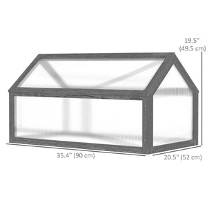 Portable raised wooden garden greenhouse with hinged lid