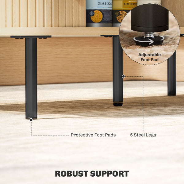 Nordic coffee table with storage in oak