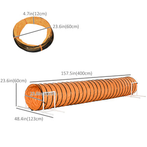 Dog tunnel with carry bag, orange