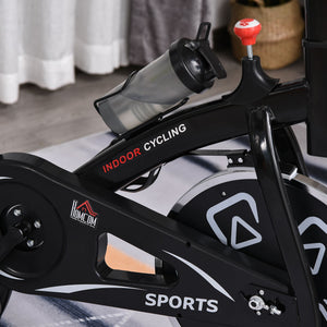 Exercise bike with LCD display, black