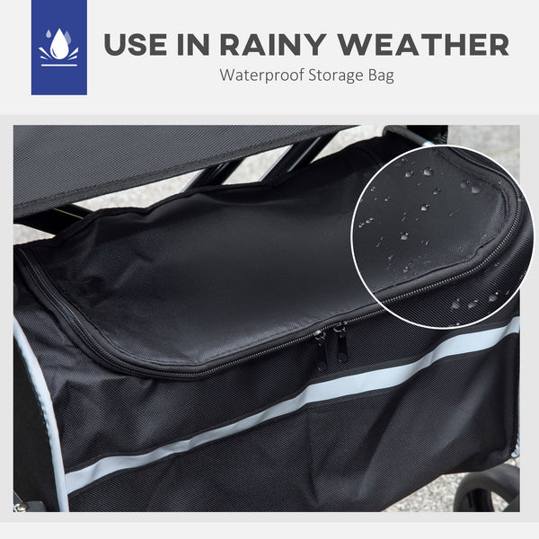 20cm Height Adjustable Folding Rollator Walker, Blue