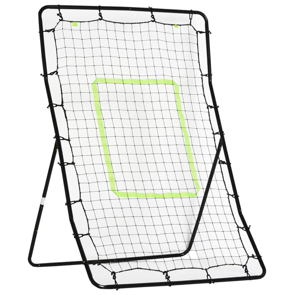 Rebound net with striking zone 