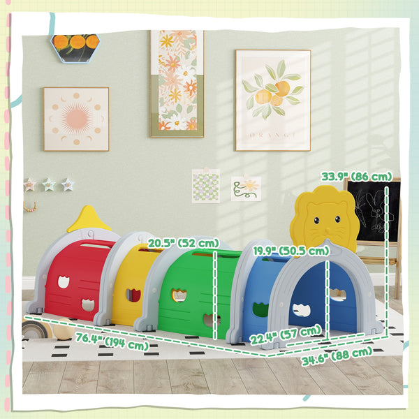 Multicolored Lion Pattern Tunnel