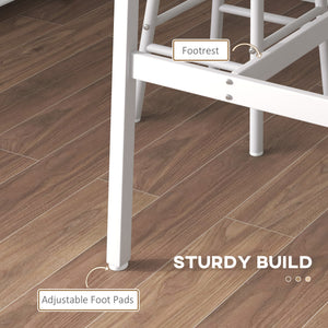 3 Piece Bar Table and Stool Set for 2 People, Pub Table and Chairs