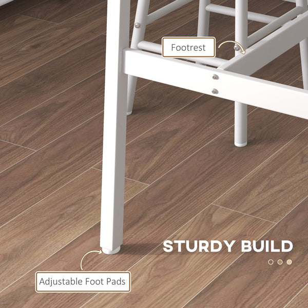 3 Piece Bar Table and Stool Set for 2 People, Pub Table and Chairs