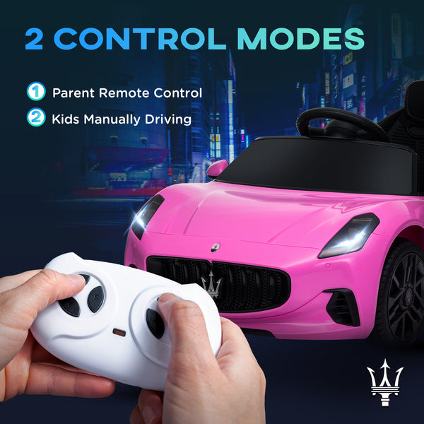 Maserati Gran Turismo 12V Licensed with Remote Control, Pink