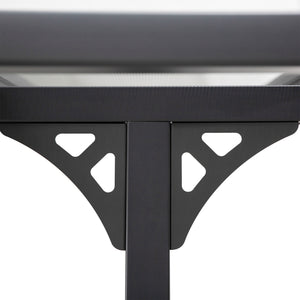 10' x 10' Pergola with Hardtop Polycarbonate Roof, Adjustable Height, Aluminum Frame, UV Protection, Gray