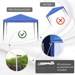 10 x 10 folding tent with carry bag, blue