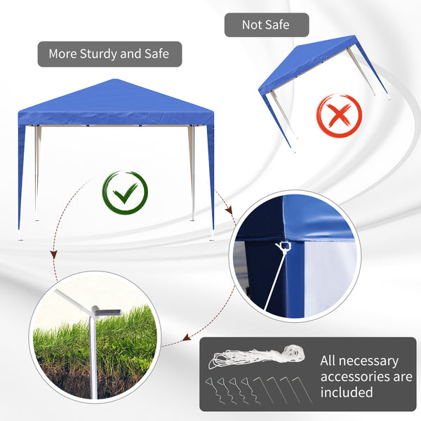 10 x 10 folding tent with carry bag, blue