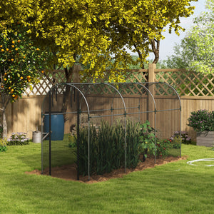 Galvanized steel plant cage with zippered door