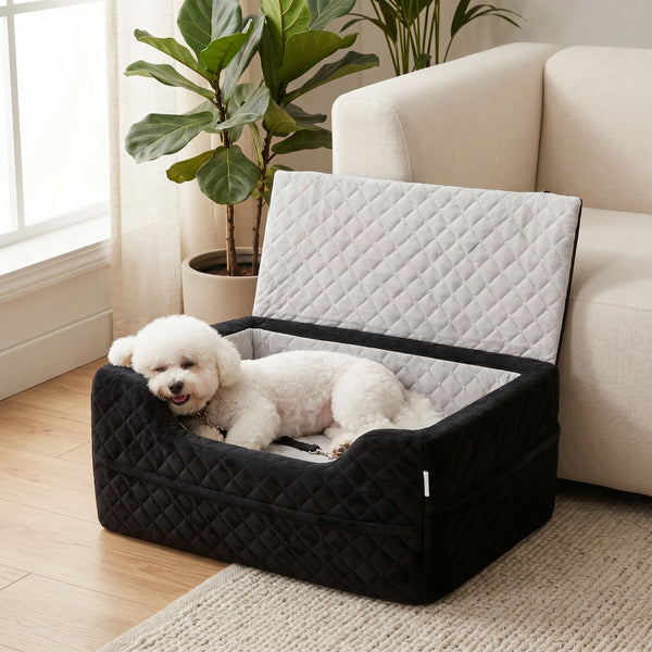 Padded car seat for dogs and cats up to 22 lbs