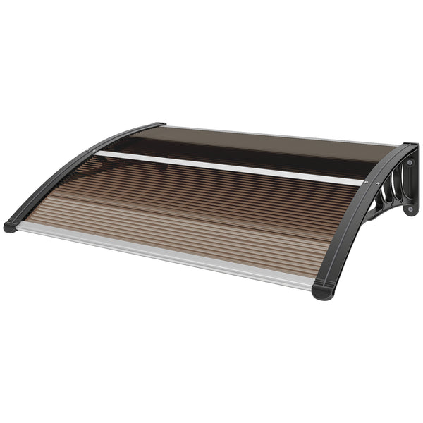3.9 x 2.5 ft door and window awning, brown